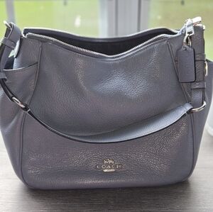 Coach Pebble Leather Women's Rori Bag Purse, Blue, Style 2853